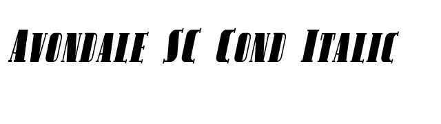 Avondale SC Cond Italic font preview