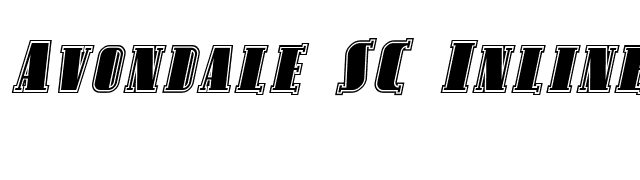 Avondale SC Inline Italic font preview