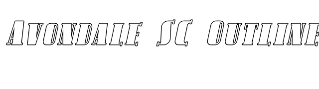Avondale SC Outline Italic font preview