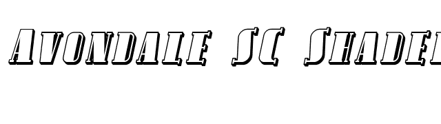 Avondale SC Shaded Italic font preview