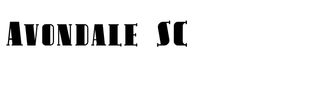 Avondale SC font preview