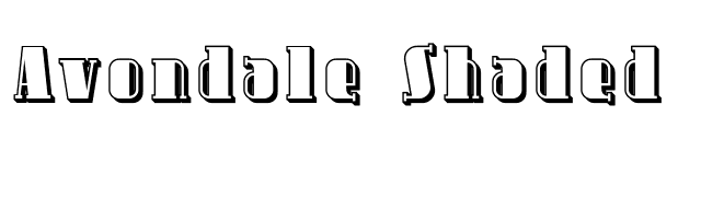 Avondale Shaded font preview