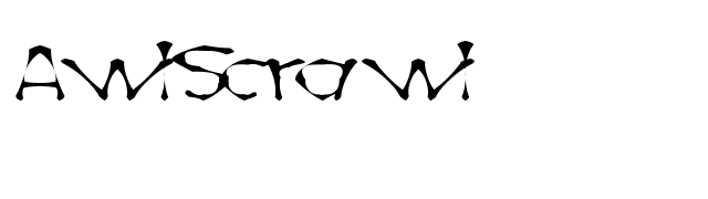 AwlScrawl font preview