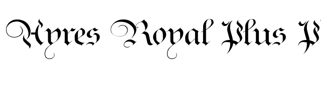 Ayres Royal Plus PDF font preview