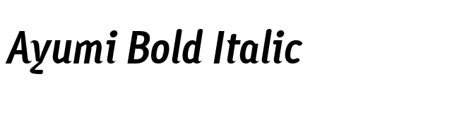 Ayumi Bold Italic font preview