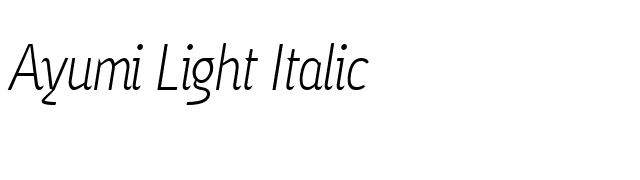 Ayumi Light Italic font preview