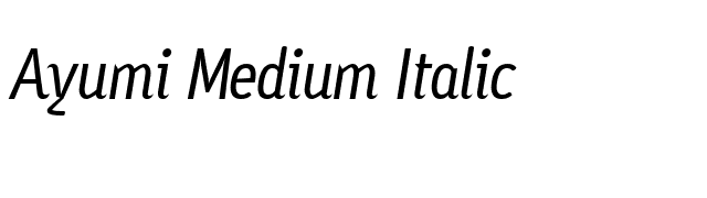 Ayumi Medium Italic font preview