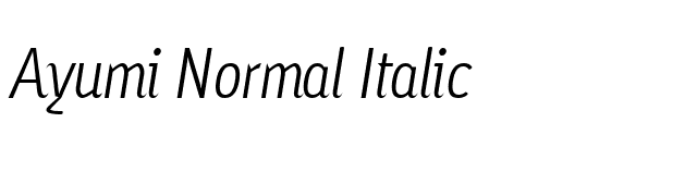 Ayumi Normal Italic font preview