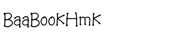 BaaBookHmk font preview