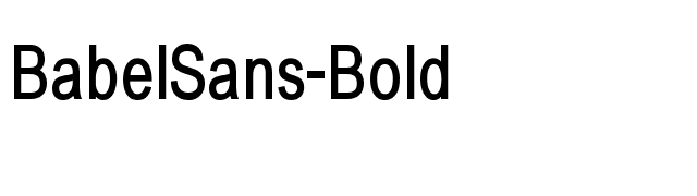 BabelSans-Bold font preview