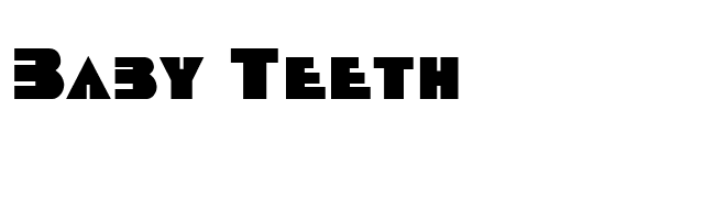 Baby Teeth font preview