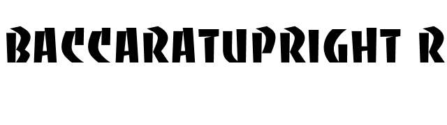 BaccaratUpright Regular font preview