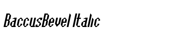 BaccusBevel Italic font preview