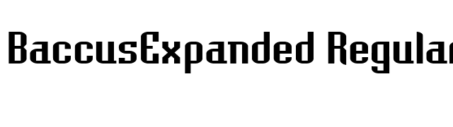 BaccusExpanded Regular font preview