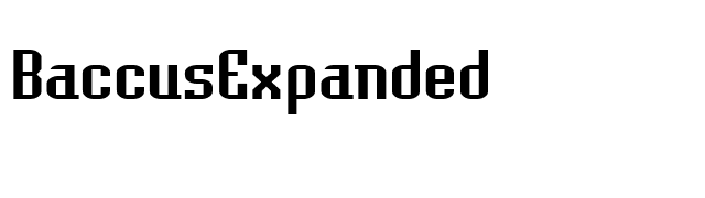 BaccusExpanded font preview