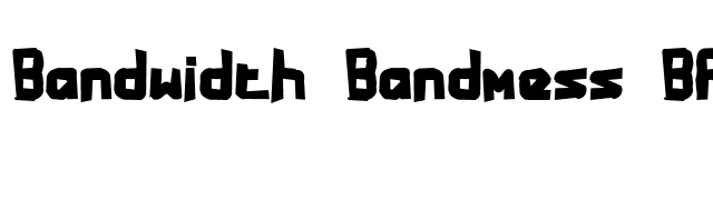 Bandwidth Bandmess BRK font preview