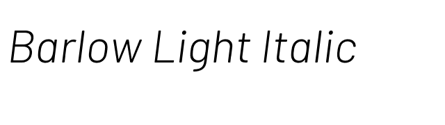 Barlow Light Italic font preview