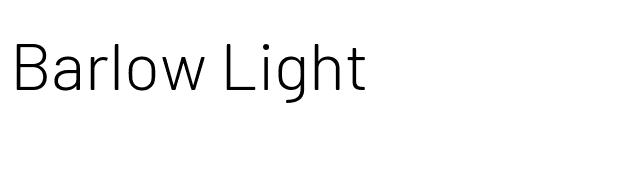 Barlow Light font preview