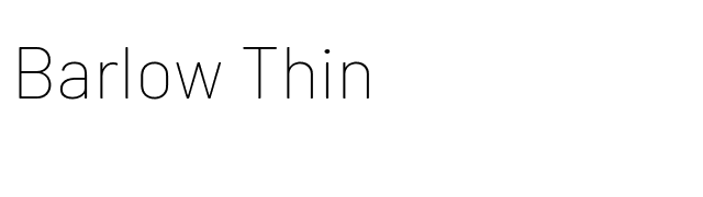 Barlow Thin font preview