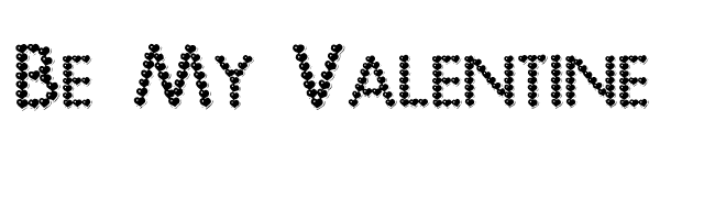 Be My Valentine font preview