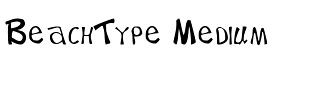 BeachType Medium font preview