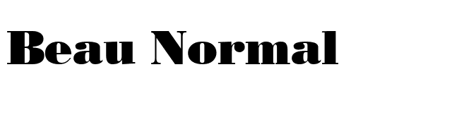 Beau Normal font preview