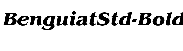 BenguiatStd-BoldItalic font preview