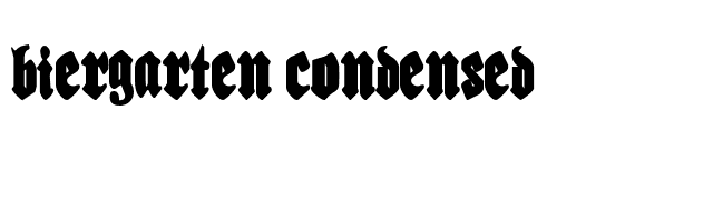 Biergarten Condensed font preview