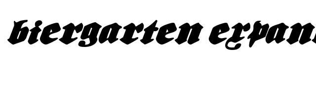 Biergarten Expanded Italic font preview