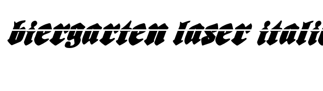Biergarten Laser Italic font preview