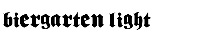 Biergarten Light font preview