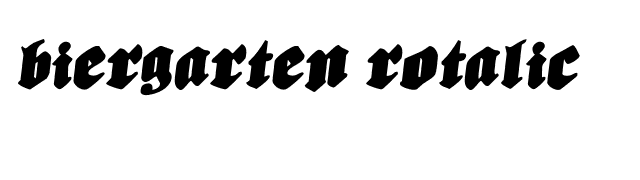 Biergarten Rotalic font preview