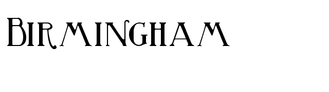Birmingham font preview