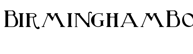 BirminghamBold font preview