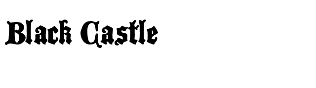Black Castle font preview