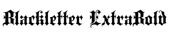 Blackletter ExtraBold font preview