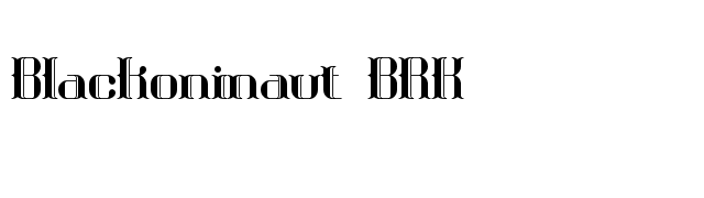 Blackoninaut BRK font preview