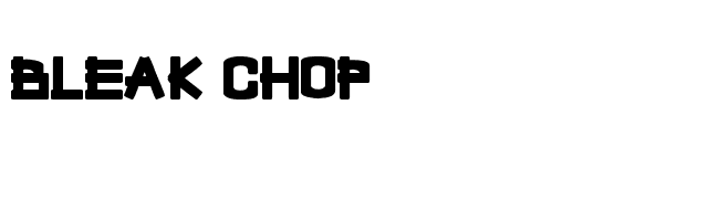 Bleak Chop font preview