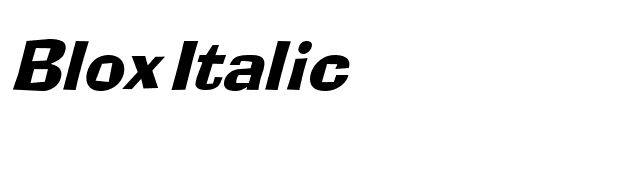 Blox Italic font preview