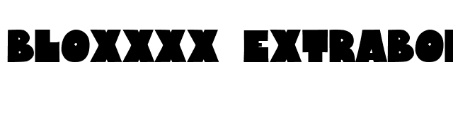 Bloxxxx ExtraBold font preview