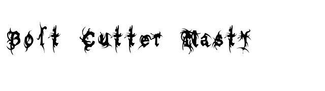 Bolt Cutter Nasty font preview