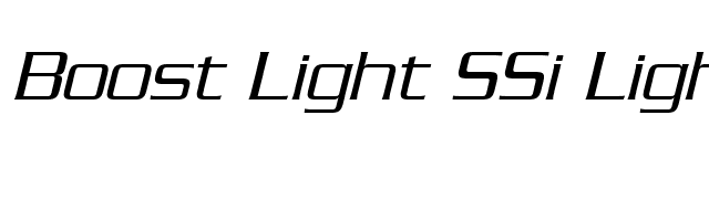 Boost Light SSi Light Italic font preview