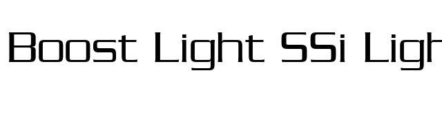 Boost Light SSi Light font preview