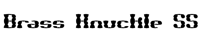 Brass Knuckle SS BRK font preview