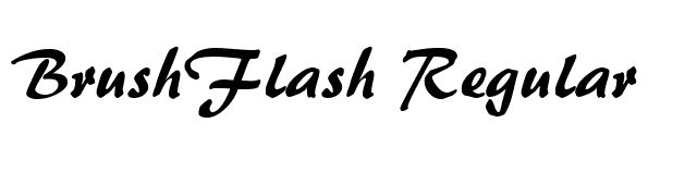 BrushFlash Regular font preview