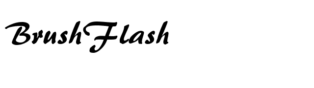 BrushFlash font preview