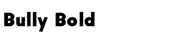 Bully Bold font preview