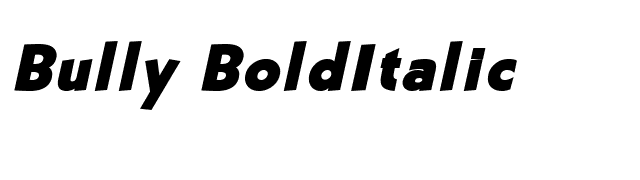 Bully BoldItalic font preview