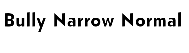 Bully Narrow Normal font preview