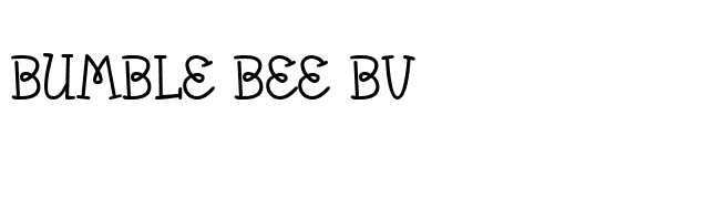 Bumble Bee BV font preview
